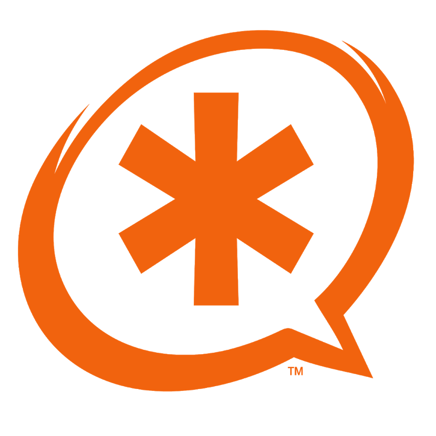 Logo of Asterisk, an open-source software implementation of a telephone private branch exchange (PBX).