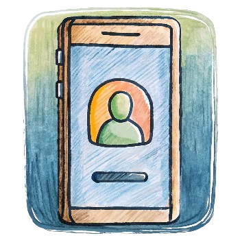 Illustration of a smartphone screen showing a contact profile picture, representing Caller ID functionality.