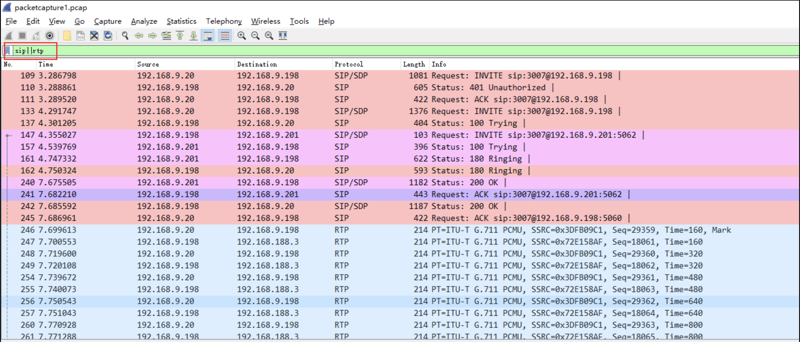 example pcap wireshark trace.