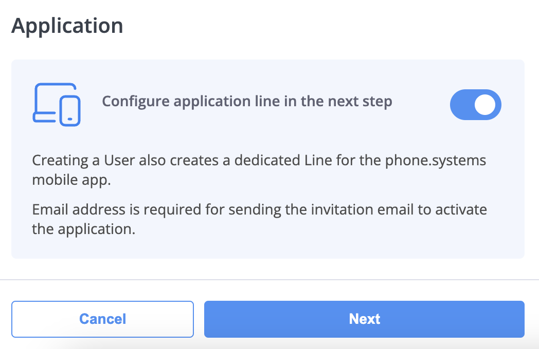 App configuration toggle