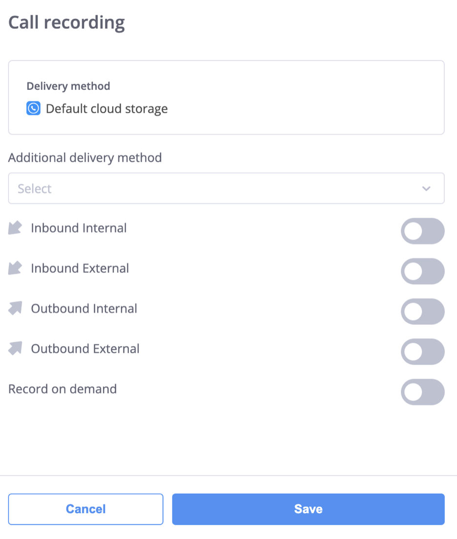 Call recording configuration