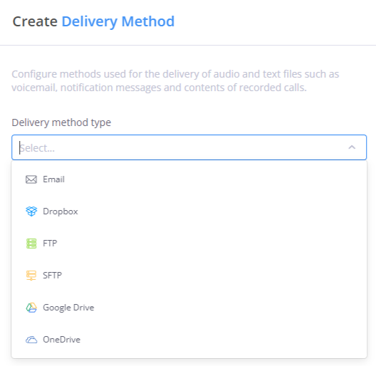 Creating a new delivery method