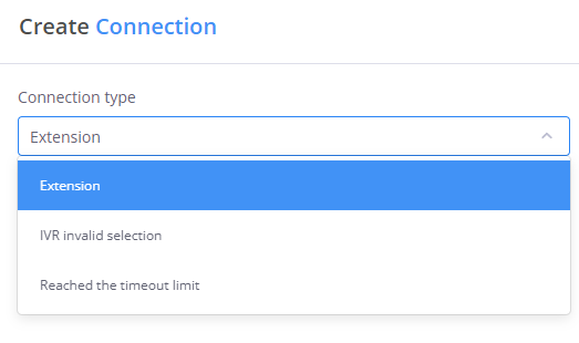 Voice Menu connection types