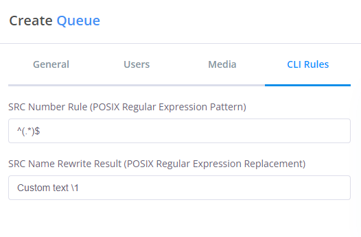 Queue CLI rules configuration