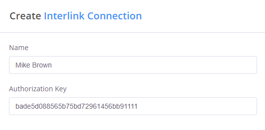 Creating a new interlink connection