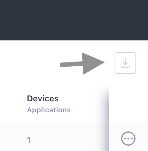 Location of the download users button in the interface