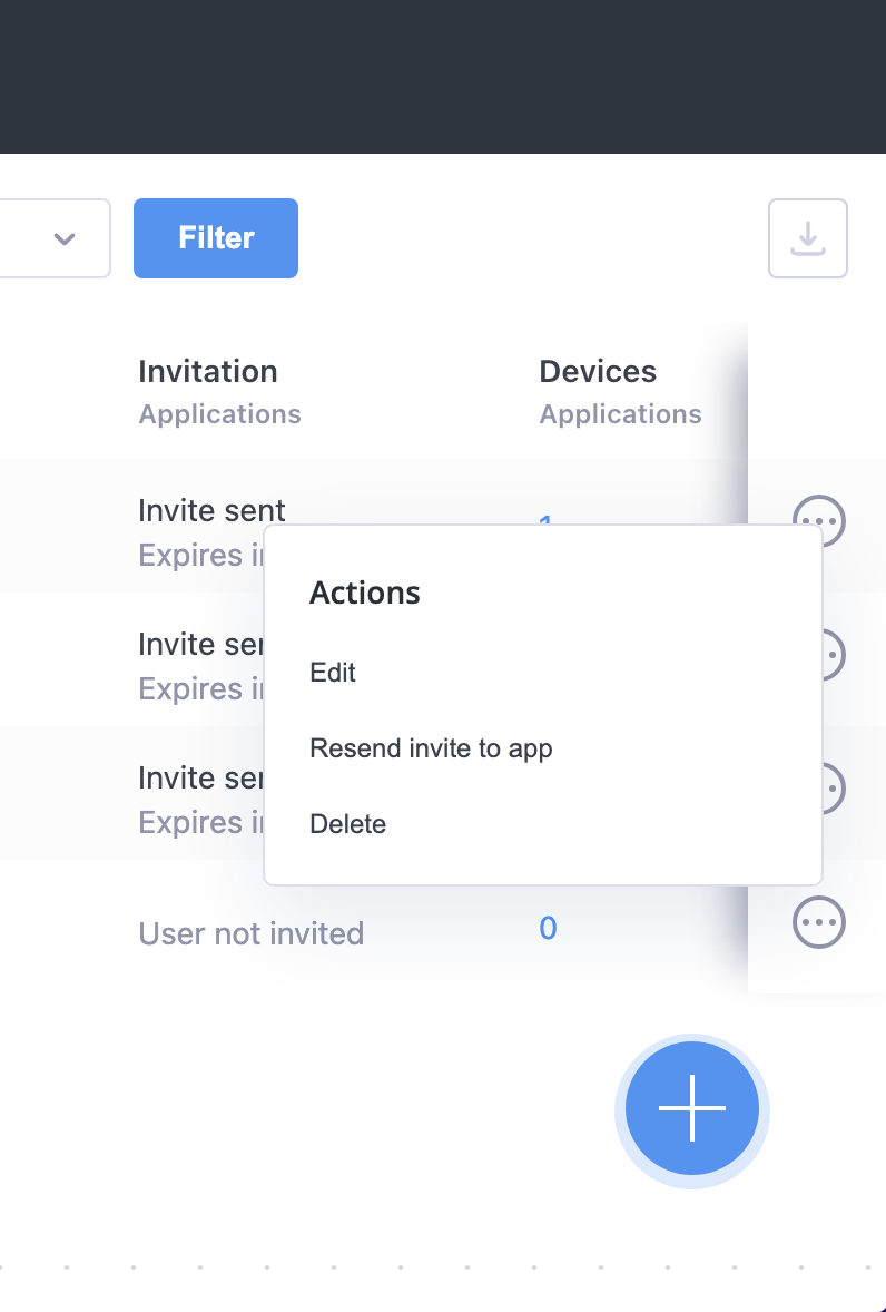 Resending app invitation to a user